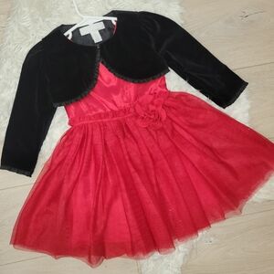 NWOT,  nice Christmas Dress and cardigan,  3T